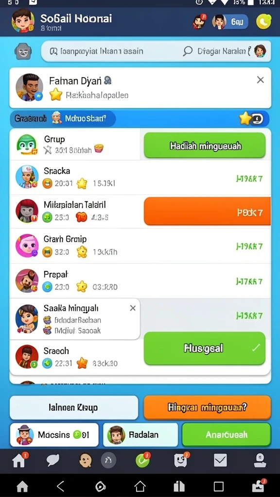 Fitur turnamen yang membuat permainan lebih kompetitif.