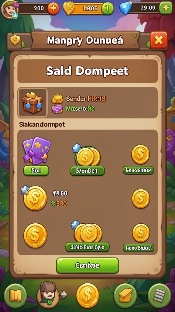 Ilustrasi level game yang penuh warna dan seru.