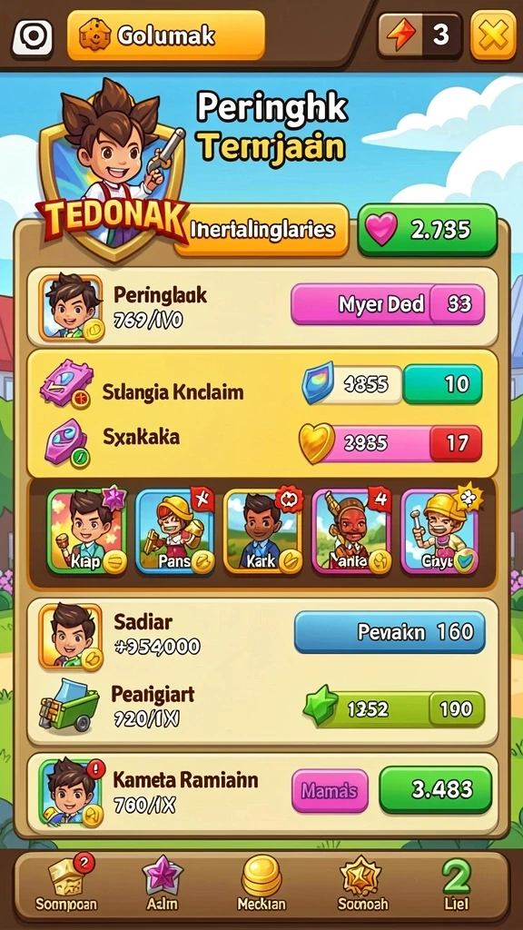 Pengalaman bermain yang menyenangkan dan interaktif.
