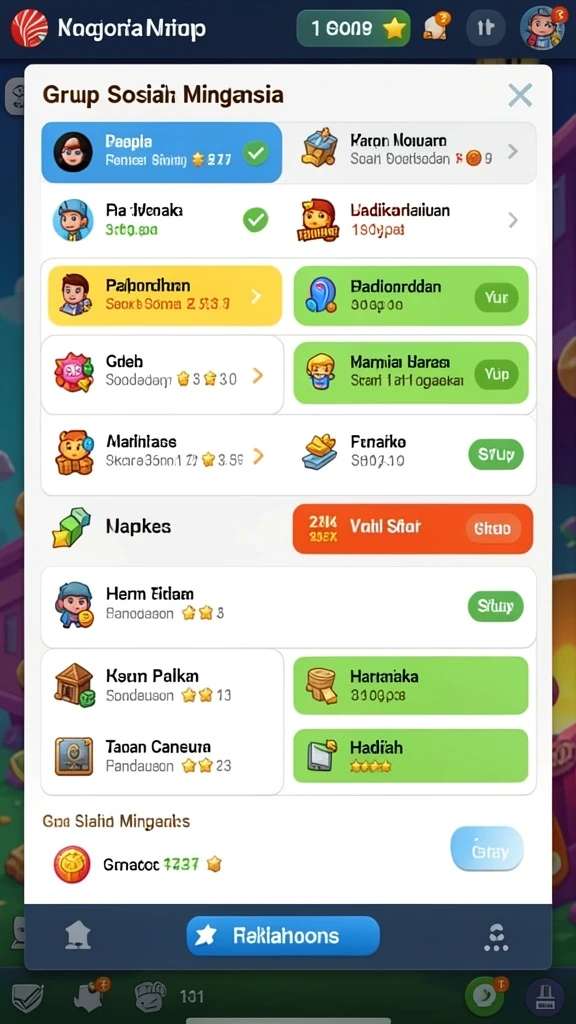 Tantangan menarik di setiap level permainan.