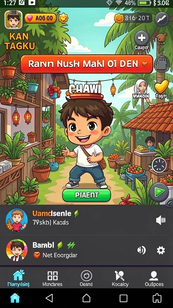 Tangkapan layar menunjukkan karakter utama dalam aksi mendebarkan.