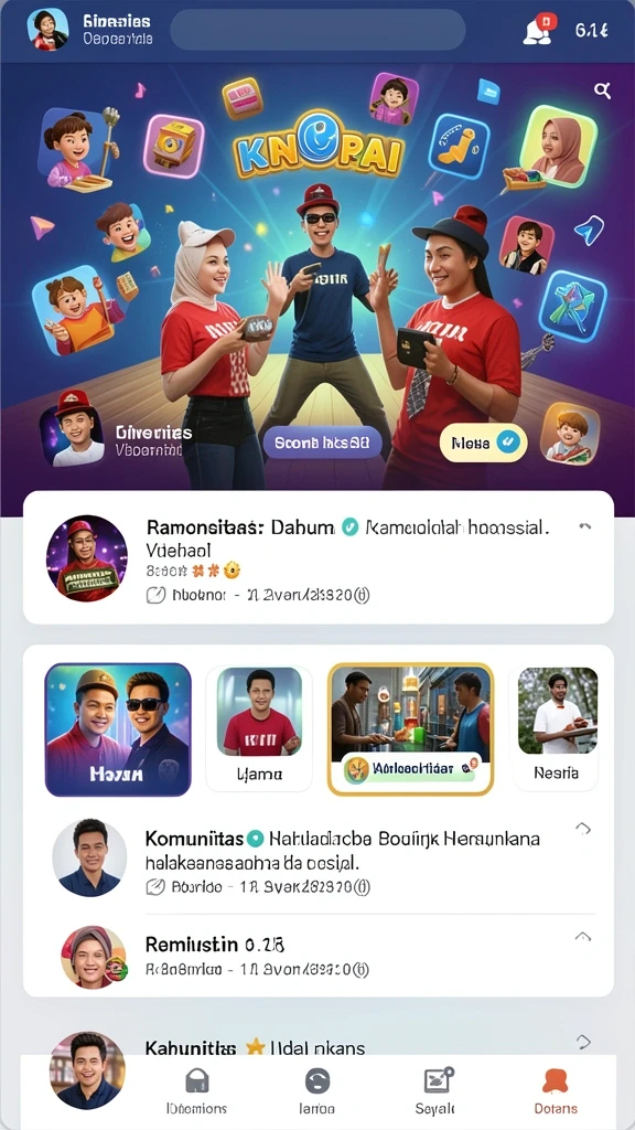 Menu karakter dengan banyak pilihan.