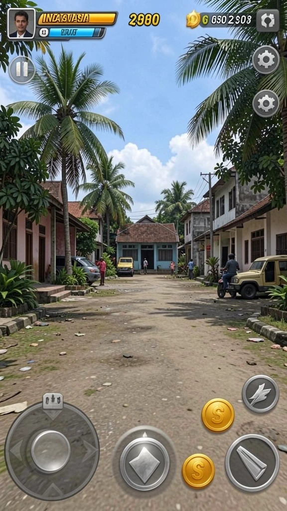 Gameplay yang menunjukkan interaksi antar pemain.