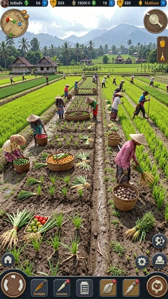 Tampilan karakter yang beragam dan menarik.