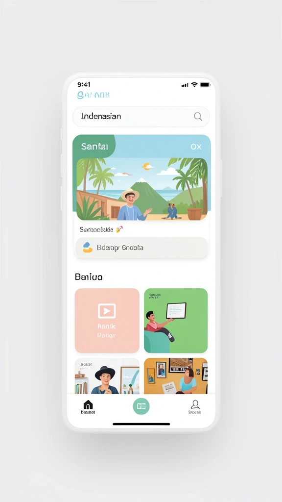 Tampilan antarmuka aplikasi yang bersih dan sederhana.