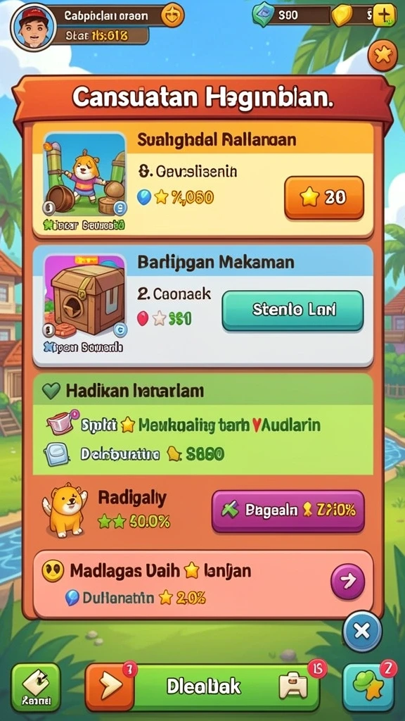 Fitur sosial untuk interaksi antar pemain.