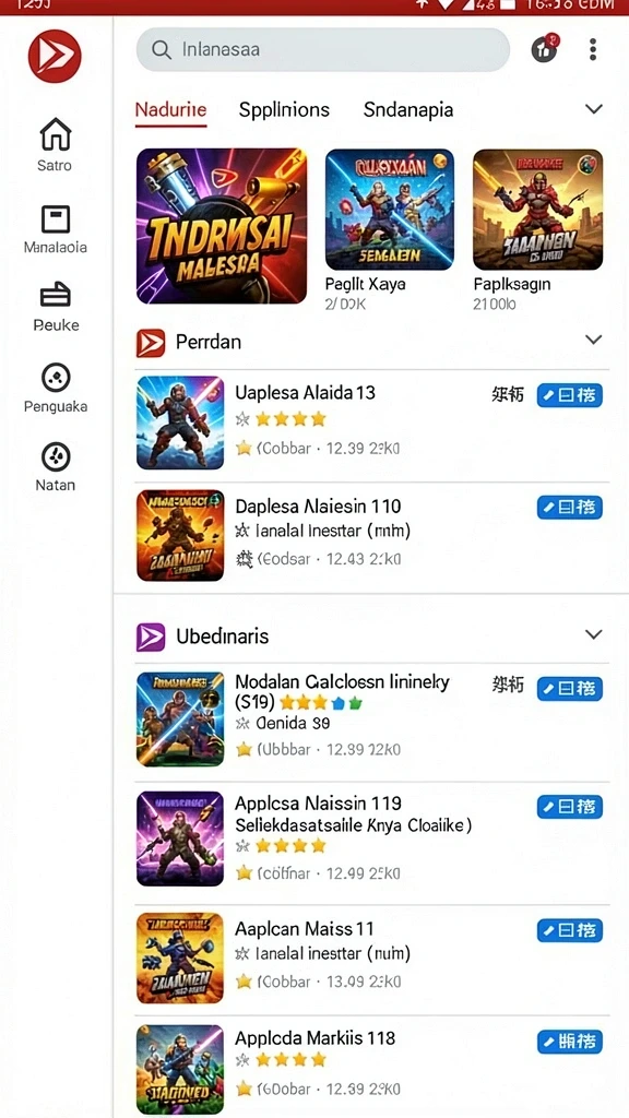 Tampilan awal yang menarik dan intuitif.