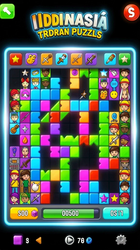 Karakter unik dengan kemampuan khusus di setiap level.