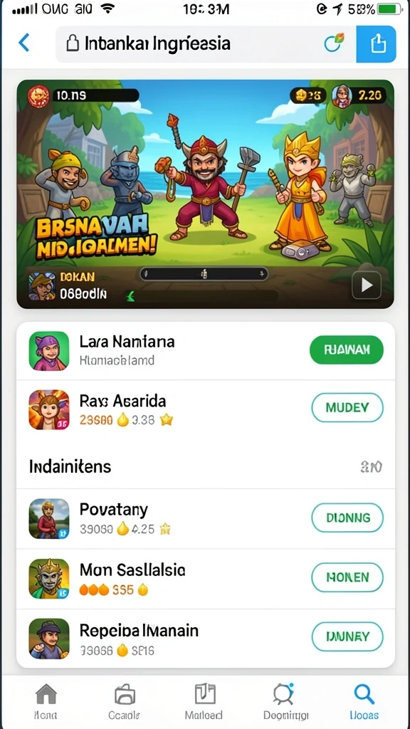 Pilihan mode permainan yang beragam dan menarik.