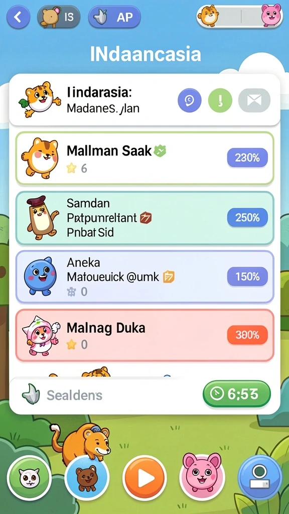 Tampilan menarik dari meja permainan TOPDOMINO.