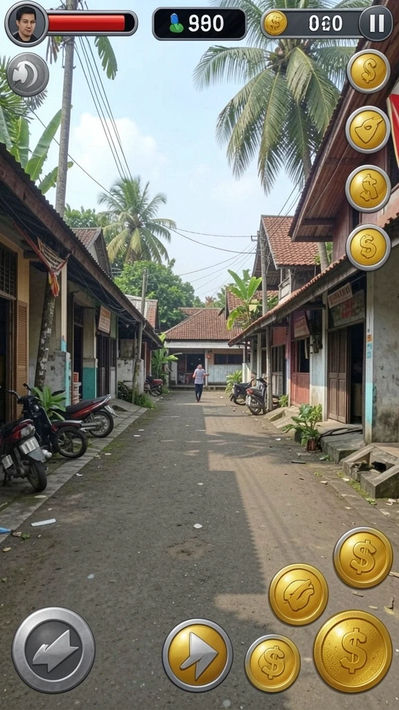 Pengguna sedang bersaing dalam mode permainan.